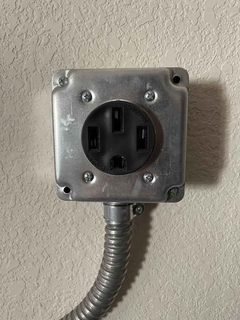 NEMA 14-50 outlet installed for Electrical Panel Upgrade in Ojai